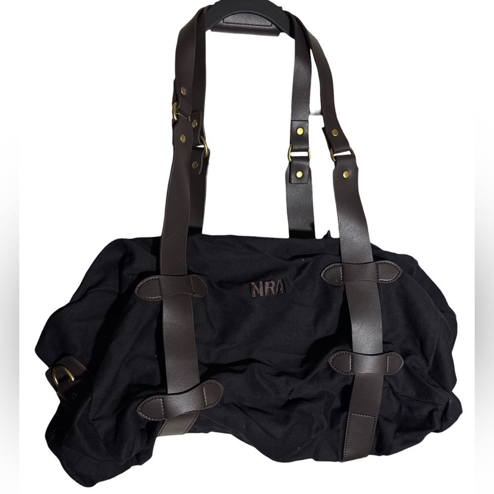 NRA Bag National Rifle Association Duffle Gun Bag Range Leather Trim